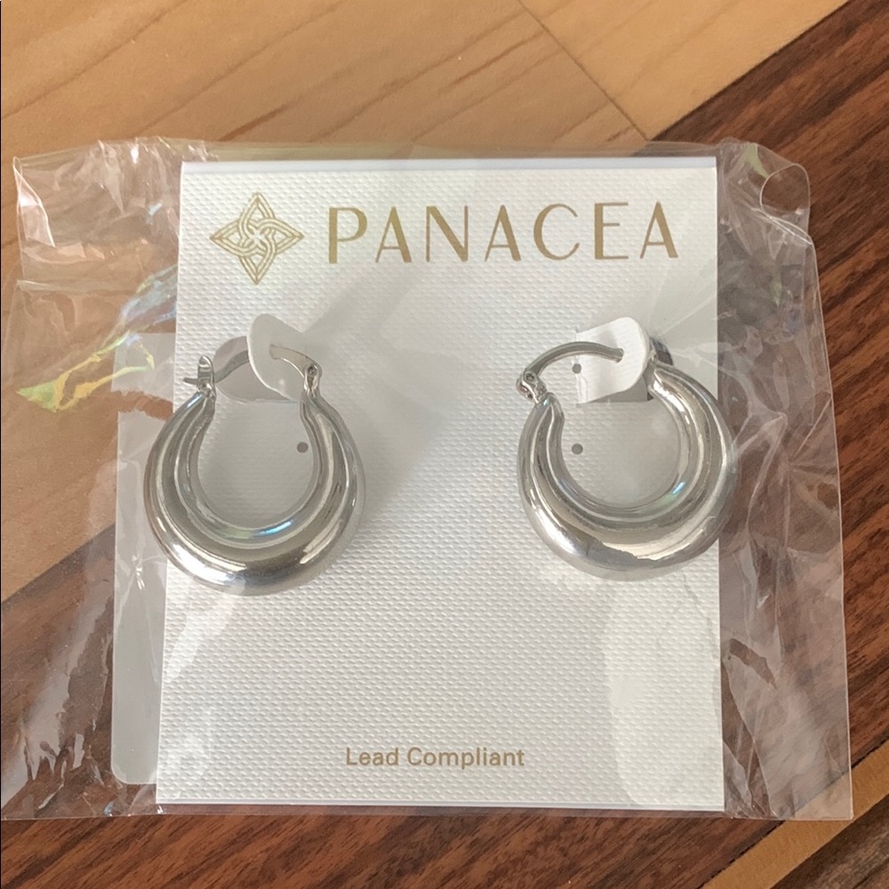 Panacea Silver Hoop Earrings
